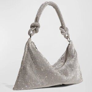 Cult Gaia Hera Knotted Rhinestone Mini Shoulder Bag